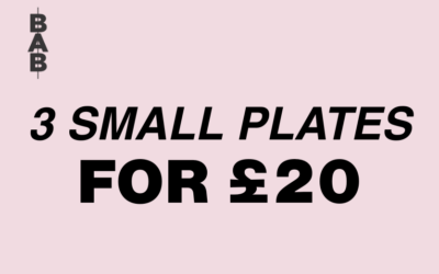 3 SMALL PLATES FOR £20